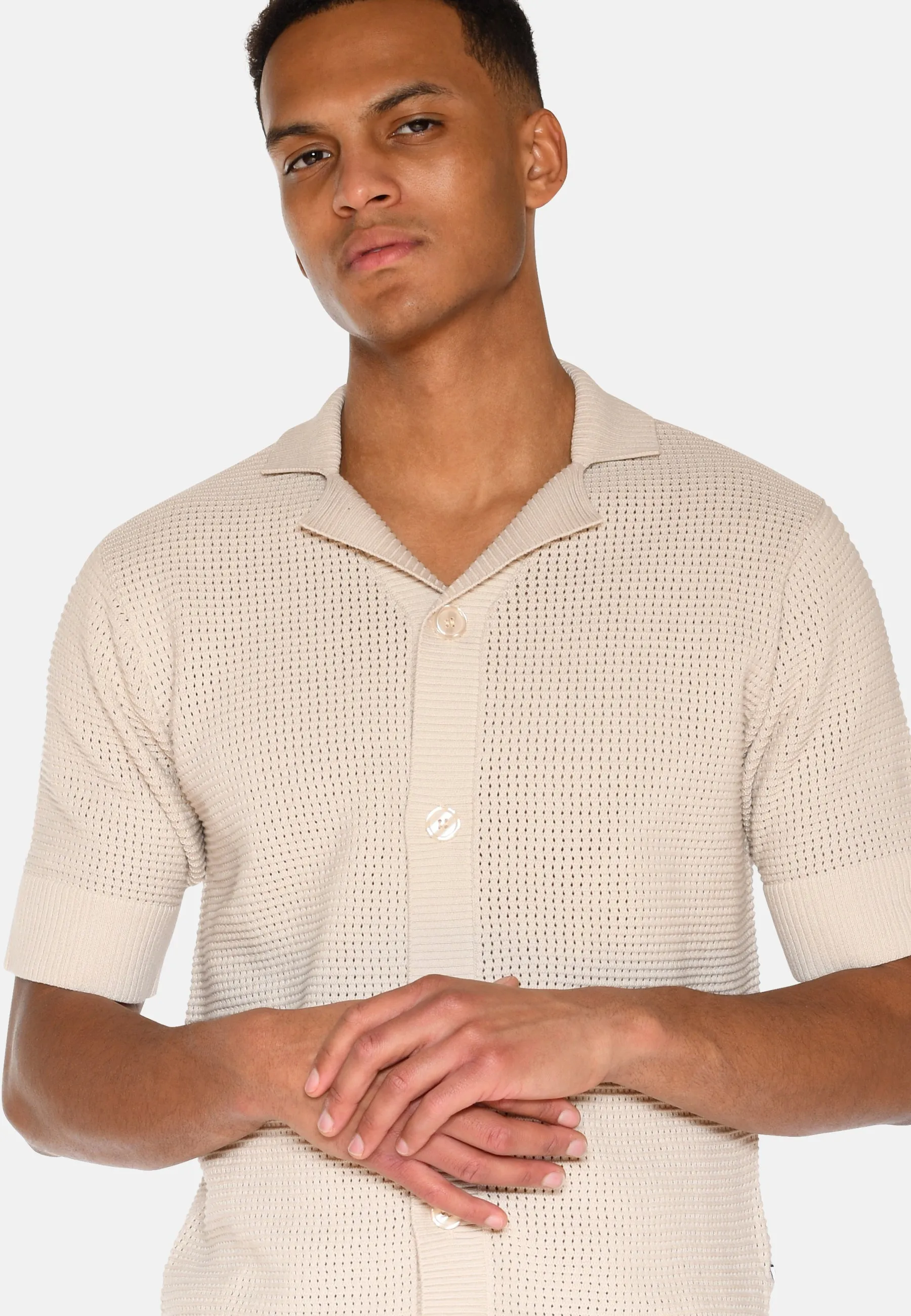 Mason crochet polo shirt 4177 - Rainy Day