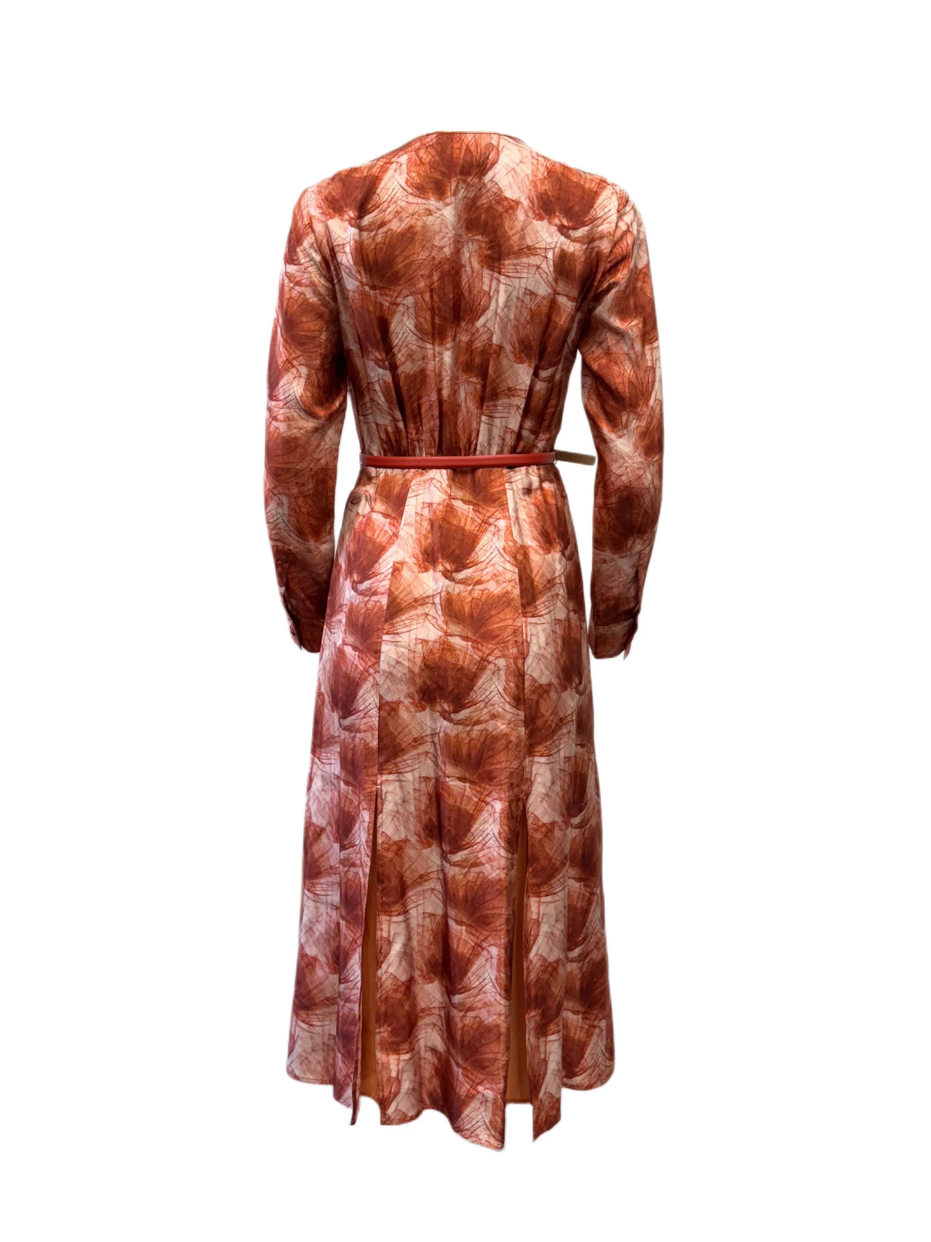 Max Mara Women's Orange Cenere Zipper Closure A Line Dress NWT