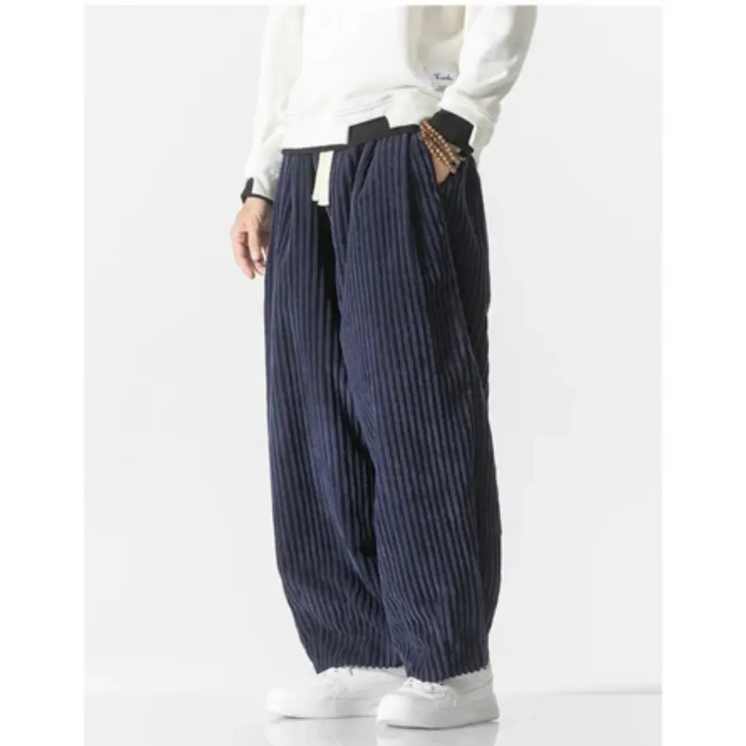 Men's Low Rise Corduroy Jogger Pants | Baggy
