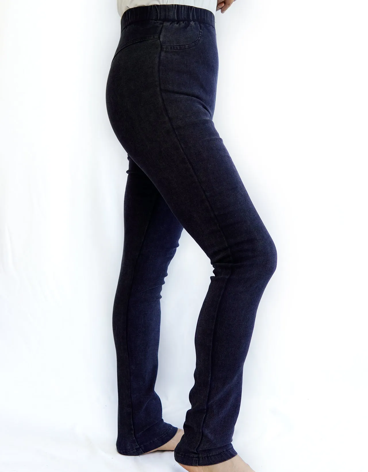 Merric Straight Leg Elastic Waist Stretch Pants