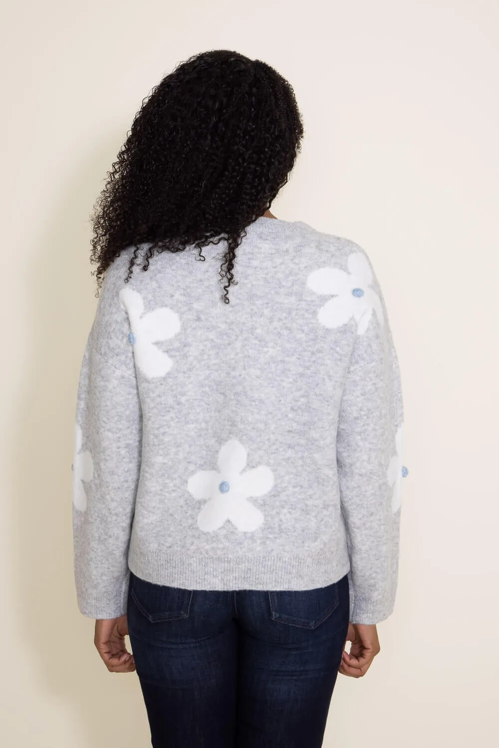 Miracle Flower Sweater for Women in Grey | W2334-SILVER
