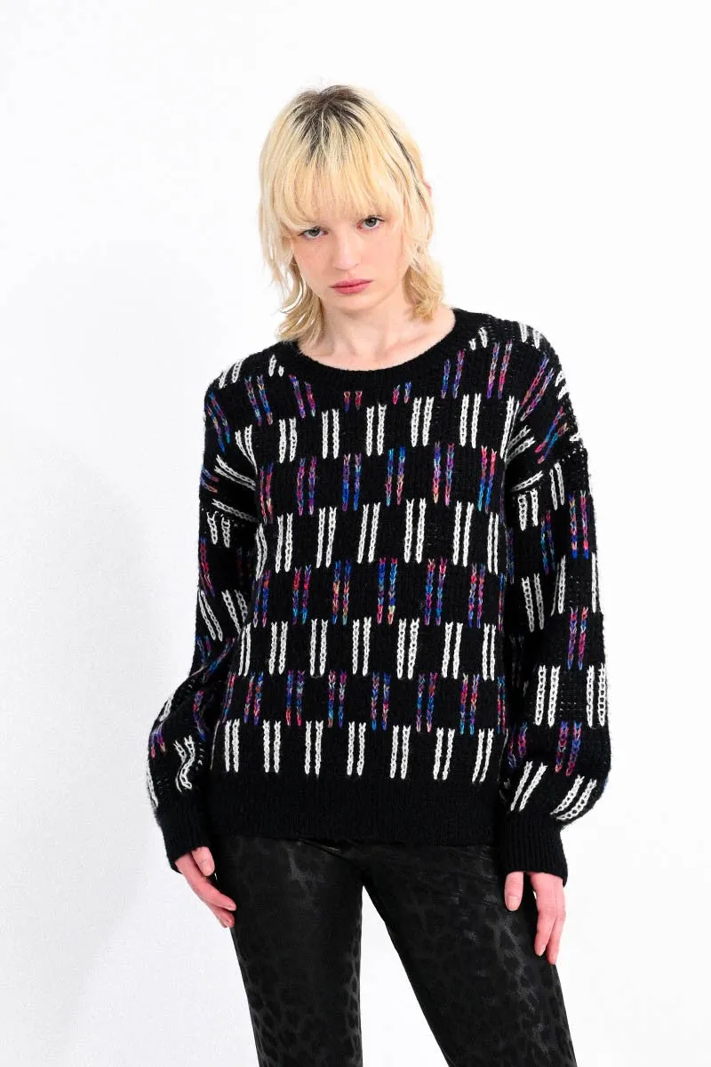 MIXED KNIT SWEATER
