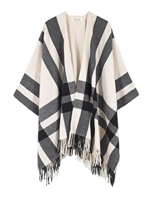 Moss Rose Plaid Shawl Wrap