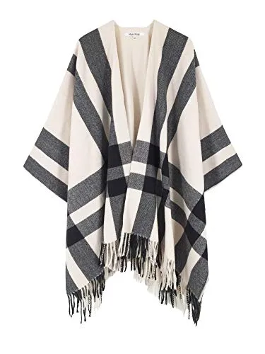 Moss Rose Plaid Shawl Wrap
