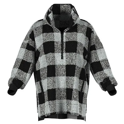 Nancy - White Black Plaid