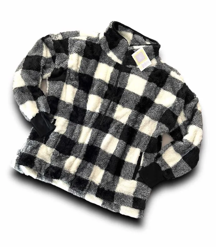 Nancy - White Black Plaid