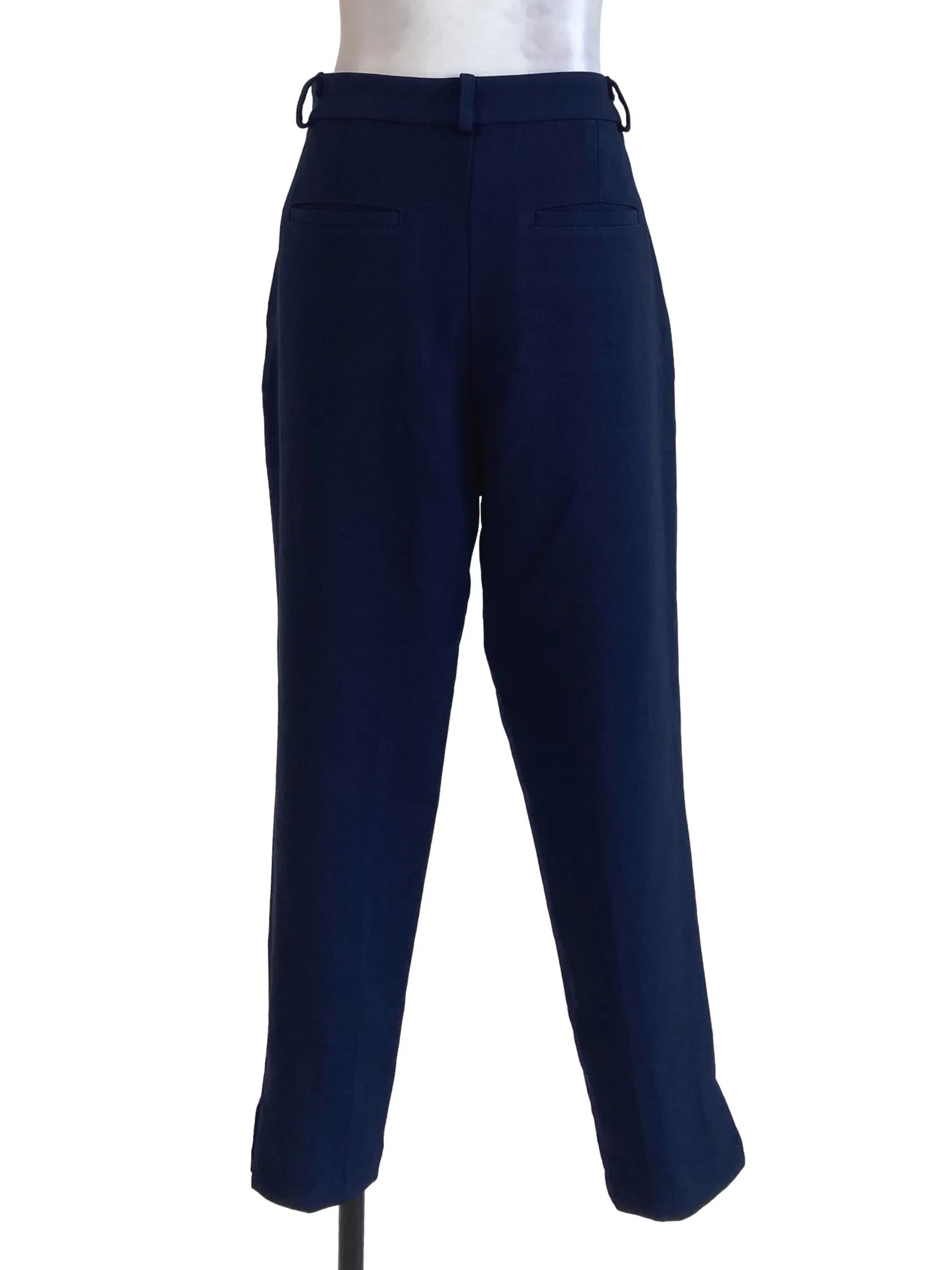 Navy Blue Pegged Long Pants