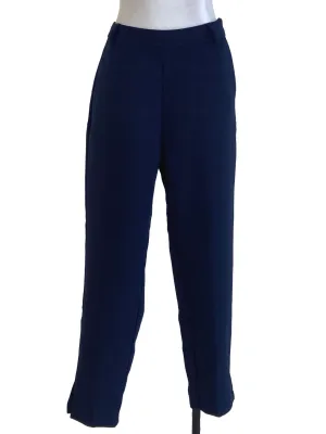 Navy Blue Pegged Long Pants