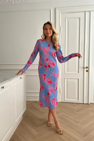 OdaIC Kjole - Blå Pink Print