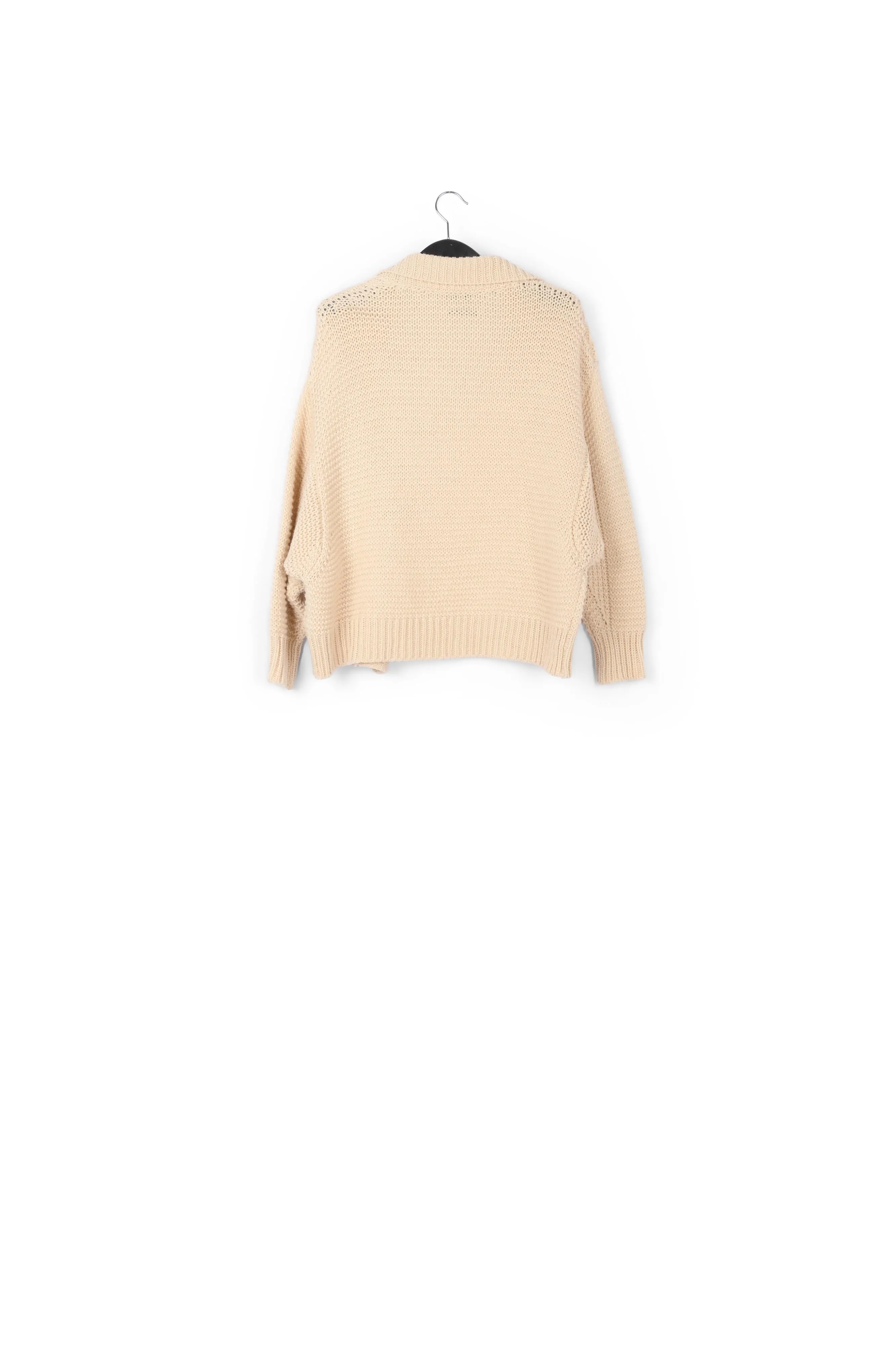Off-white big sleeves knit cardigan