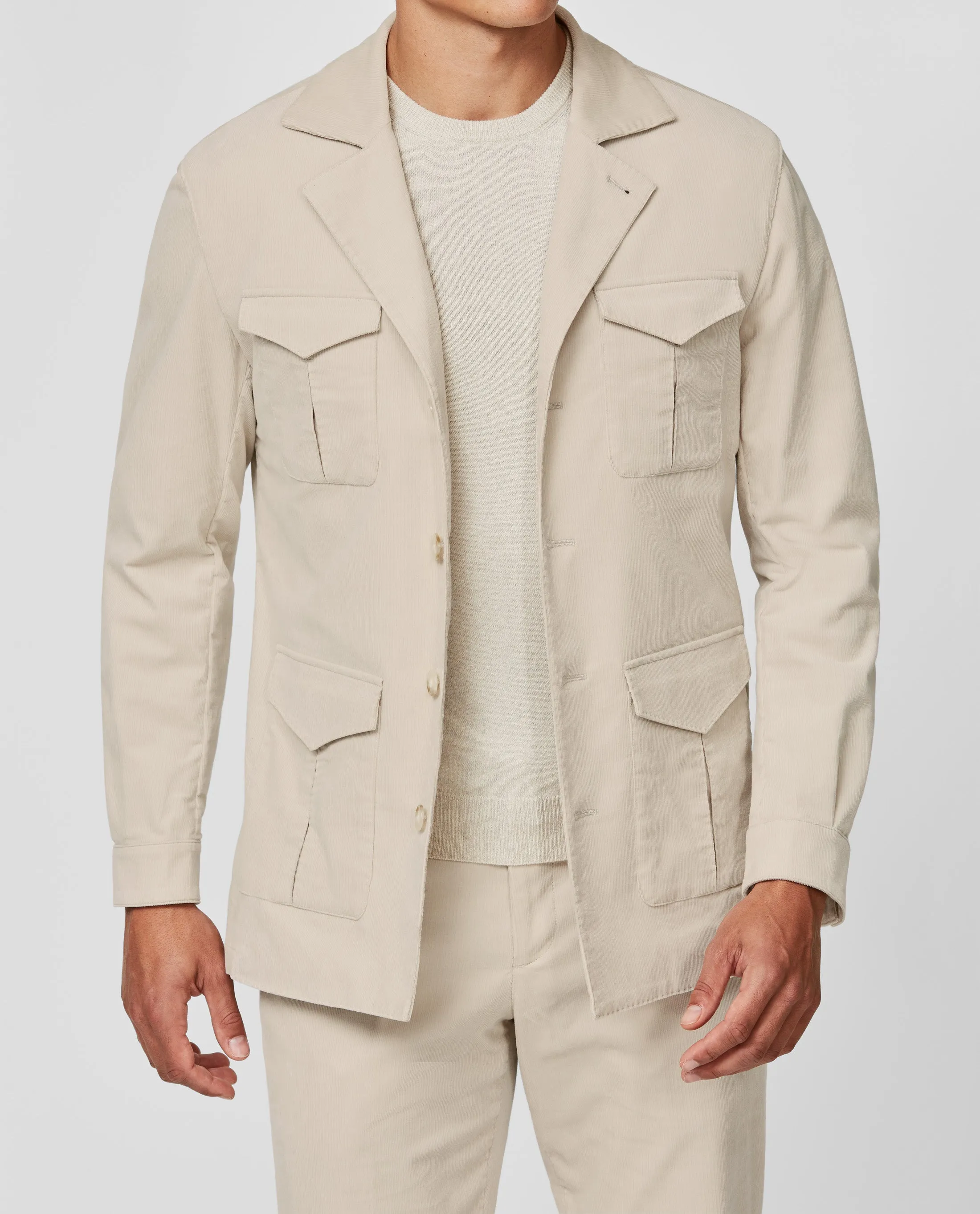 Olimpias Light Sand Cotton & Lyocell Corduroy Stretch
