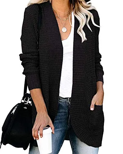 Open Front Knitted Cardigan
