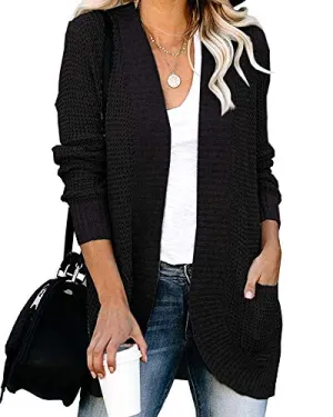 Open Front Knitted Cardigan