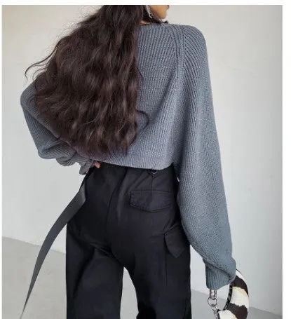 Open Front Long Sleeve Knit Cardigan