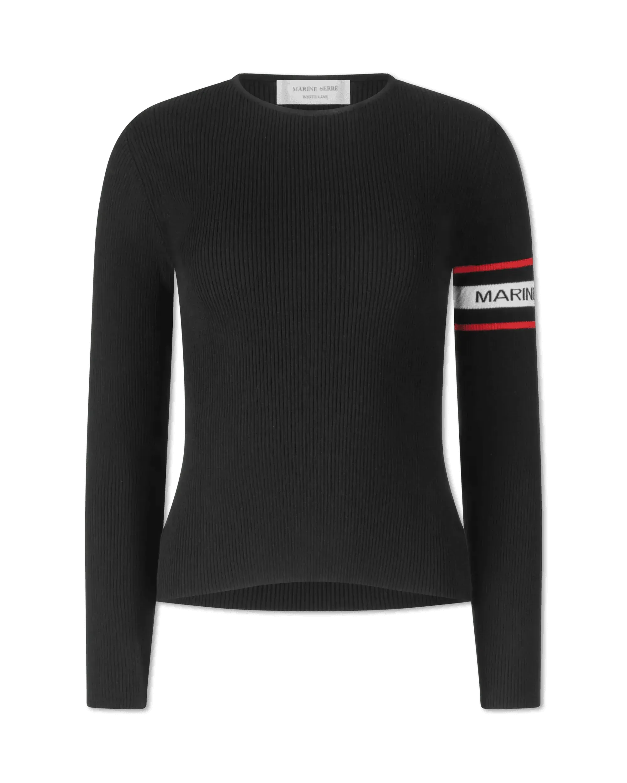 Openback Ribbed Crewneck Sweater