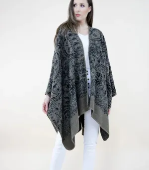 Paisley Perfection Wrap - Khaki