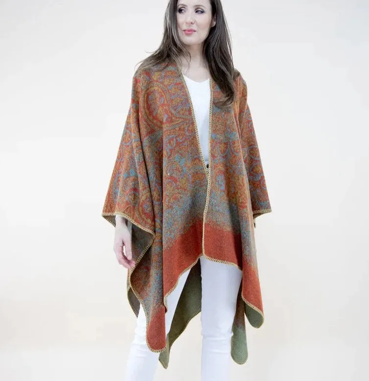 Paisley Perfection Wrap - Rust