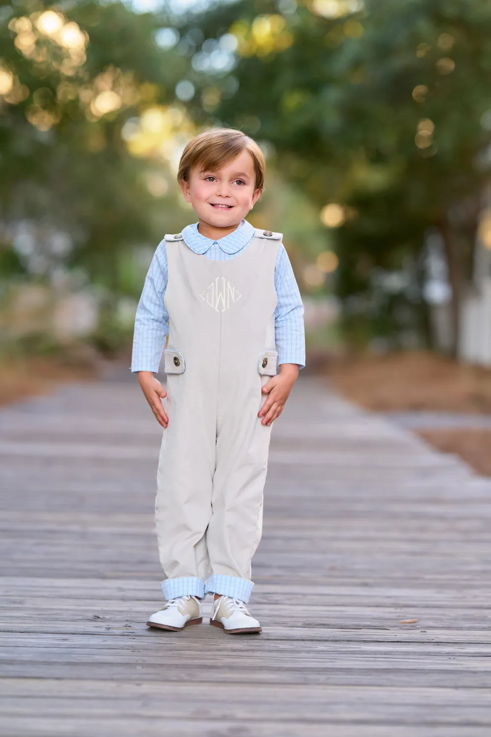 Peter Pan Collar Shirt & Onesie (Long Sleeve Woven) - Get in Line