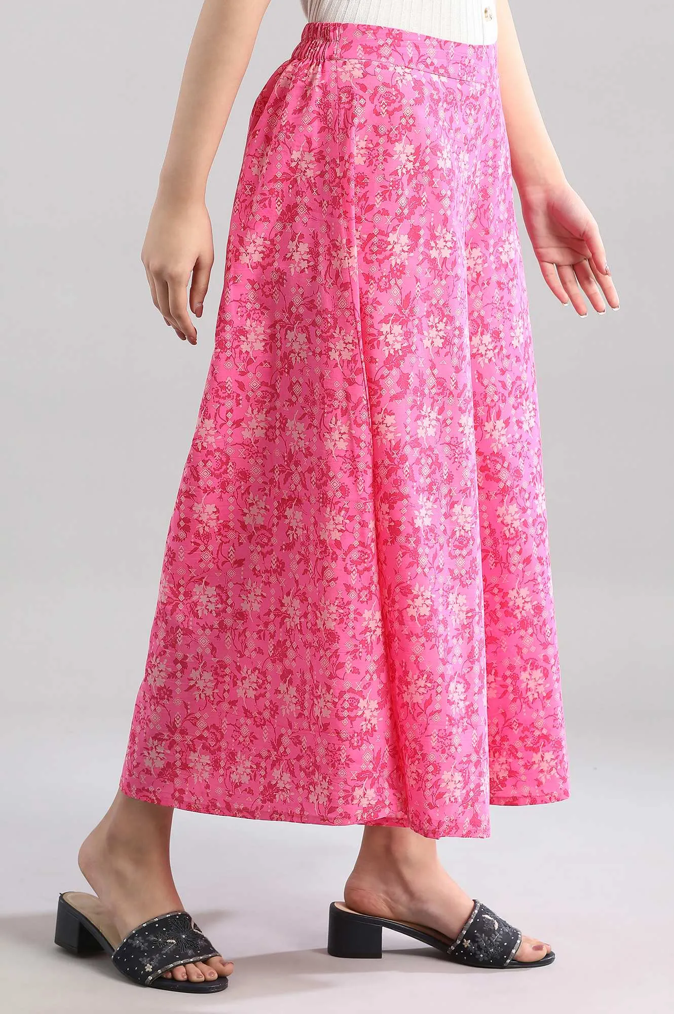 Pink Printed Culottes