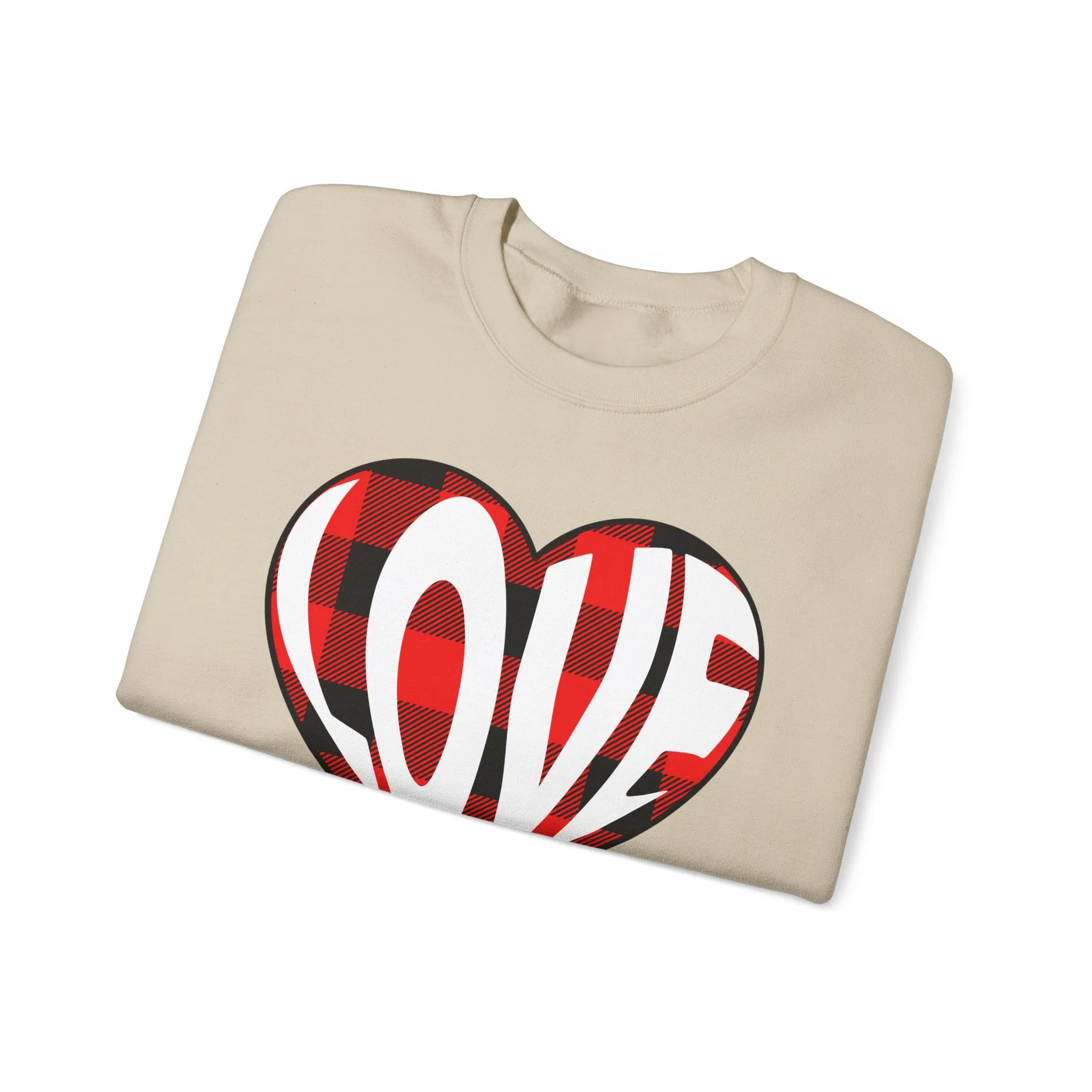 Plaid Heart - Valentine - Heavy Blend™ Crewneck Sweatshirt