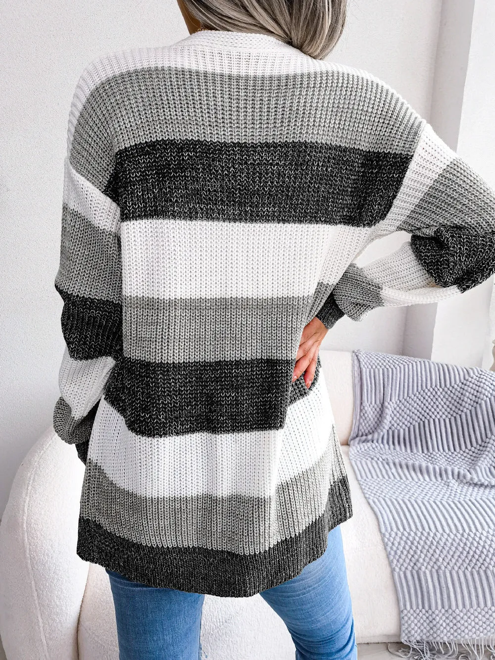 Plaid Sweater Cardigan