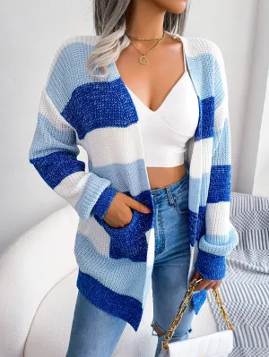 Plaid Sweater Cardigan