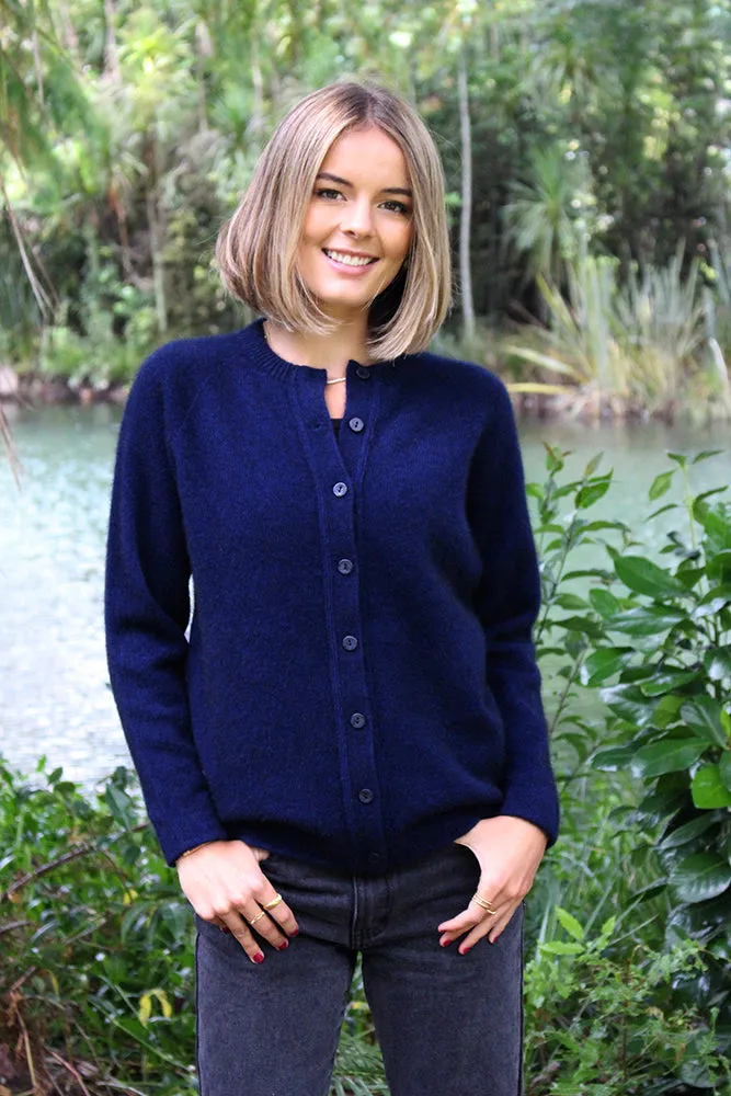 PLAIN BUTTON CARDIGAN