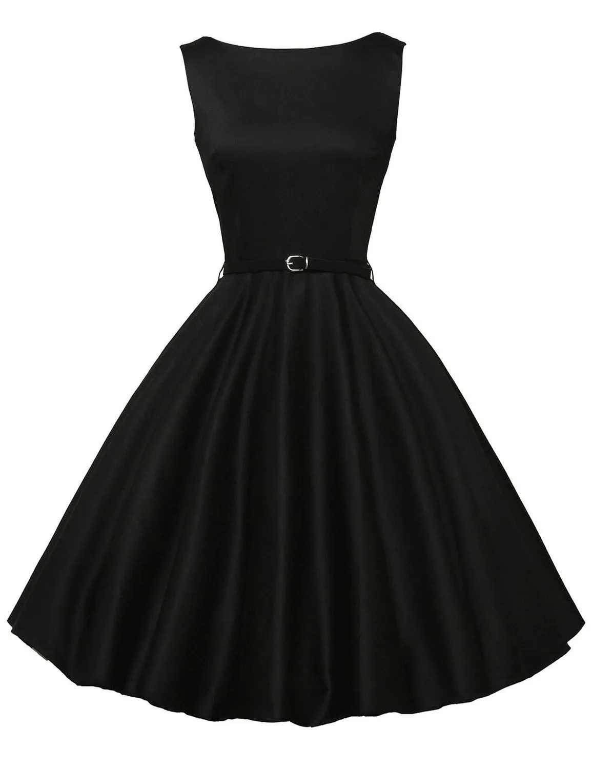 Pleat Persuasion Belted Cocktail Dress