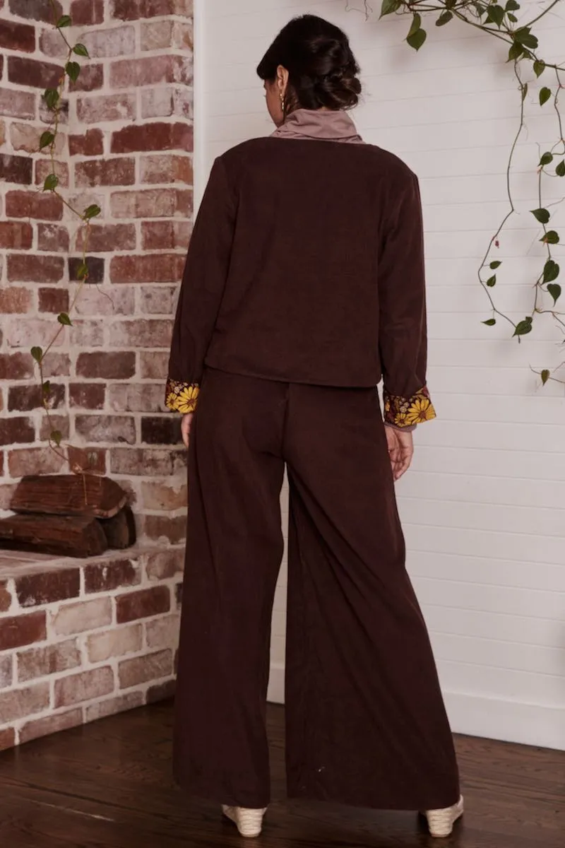 Priya Jacket Corduroy - Cacao & Sunflower