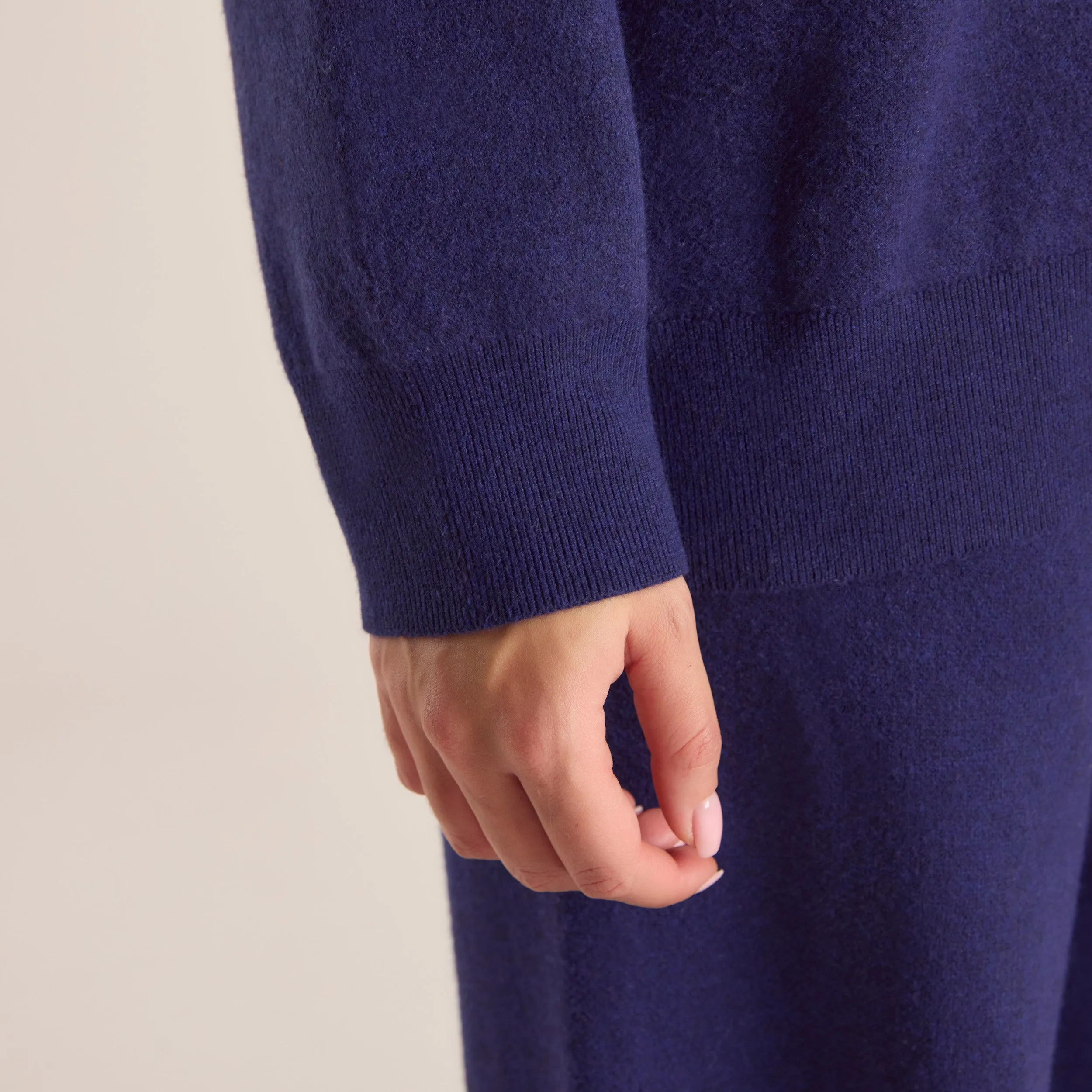 Pull en Maille avec Logo - Bleu Marine