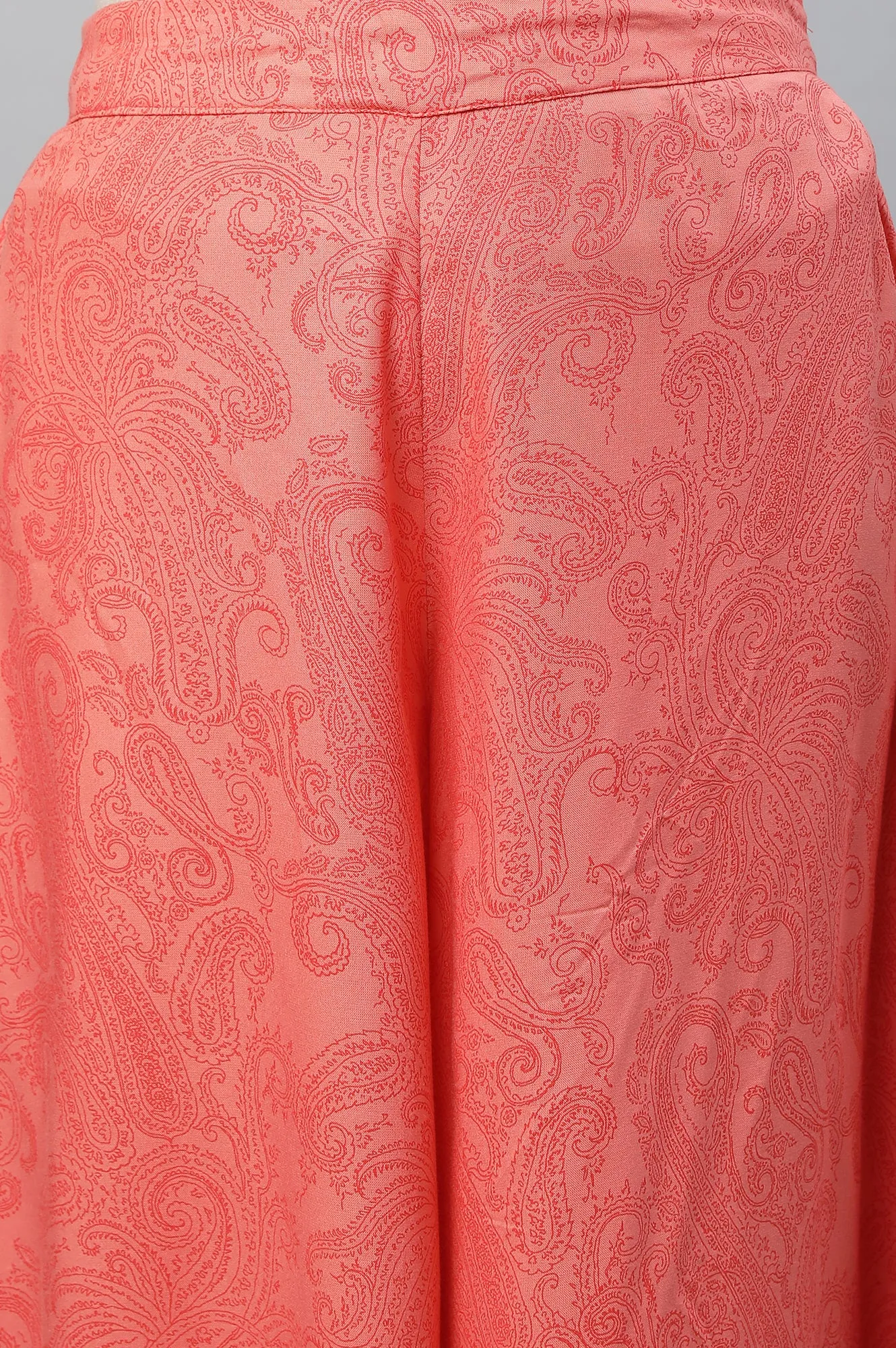Purple Festive Printed Kurta, Culottes & Dupatta Set