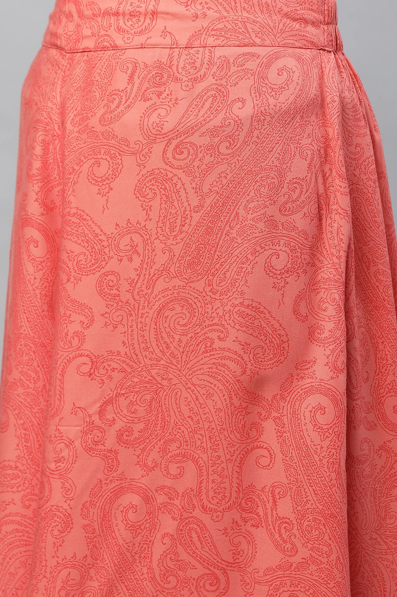 Purple Festive Printed Kurta, Culottes & Dupatta Set