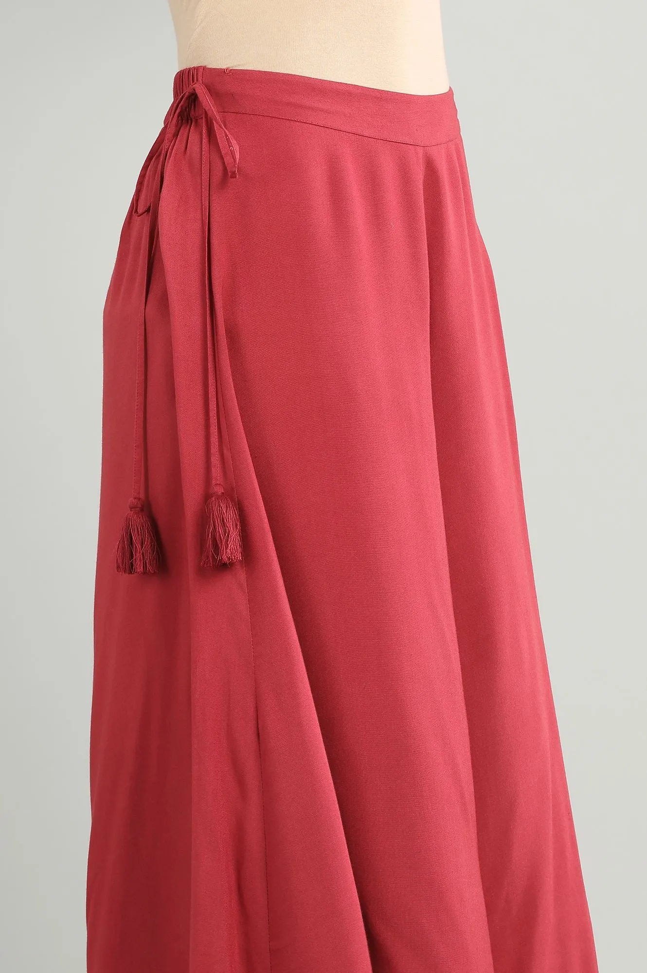 Red Solid Culottes
