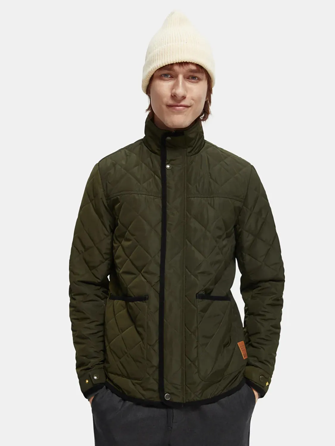 SAS CORD TRIM QUILTED JACKET