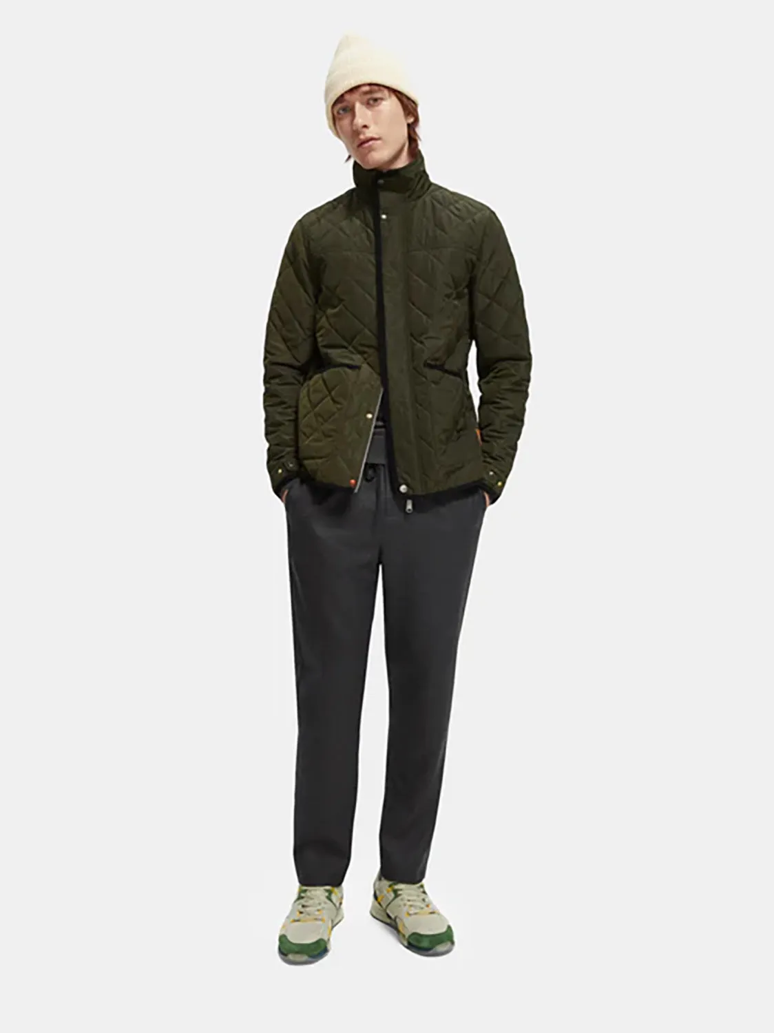 SAS CORD TRIM QUILTED JACKET
