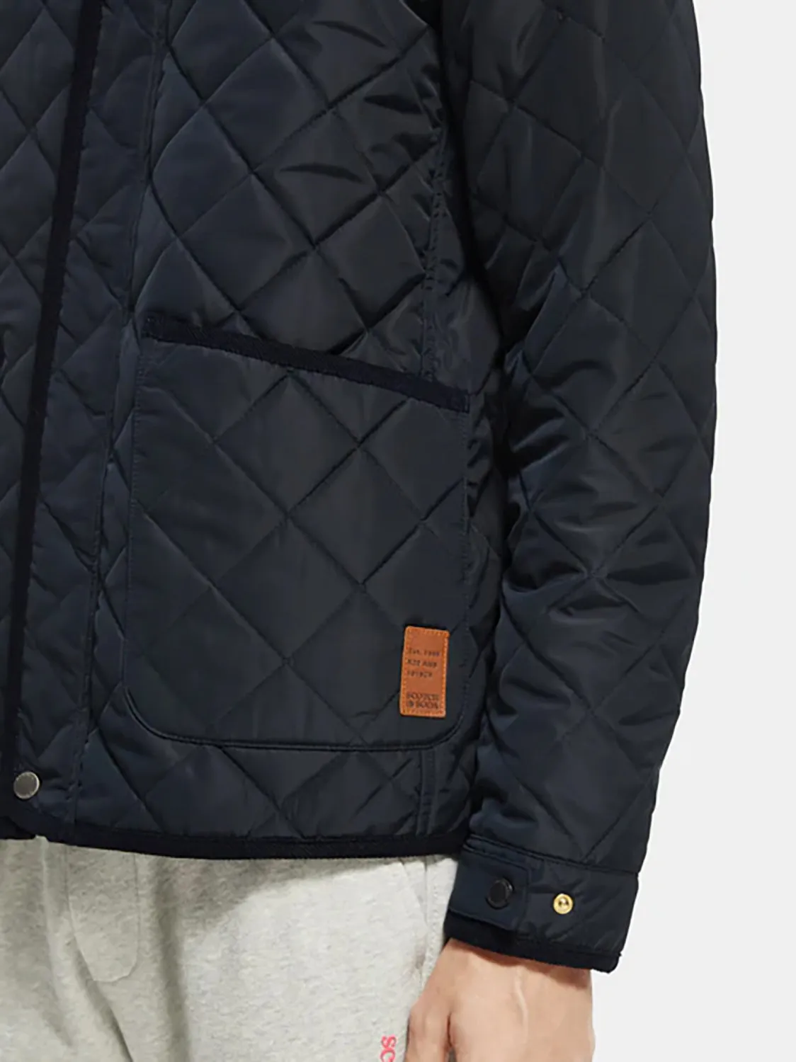 SAS CORD TRIM QUILTED JACKET