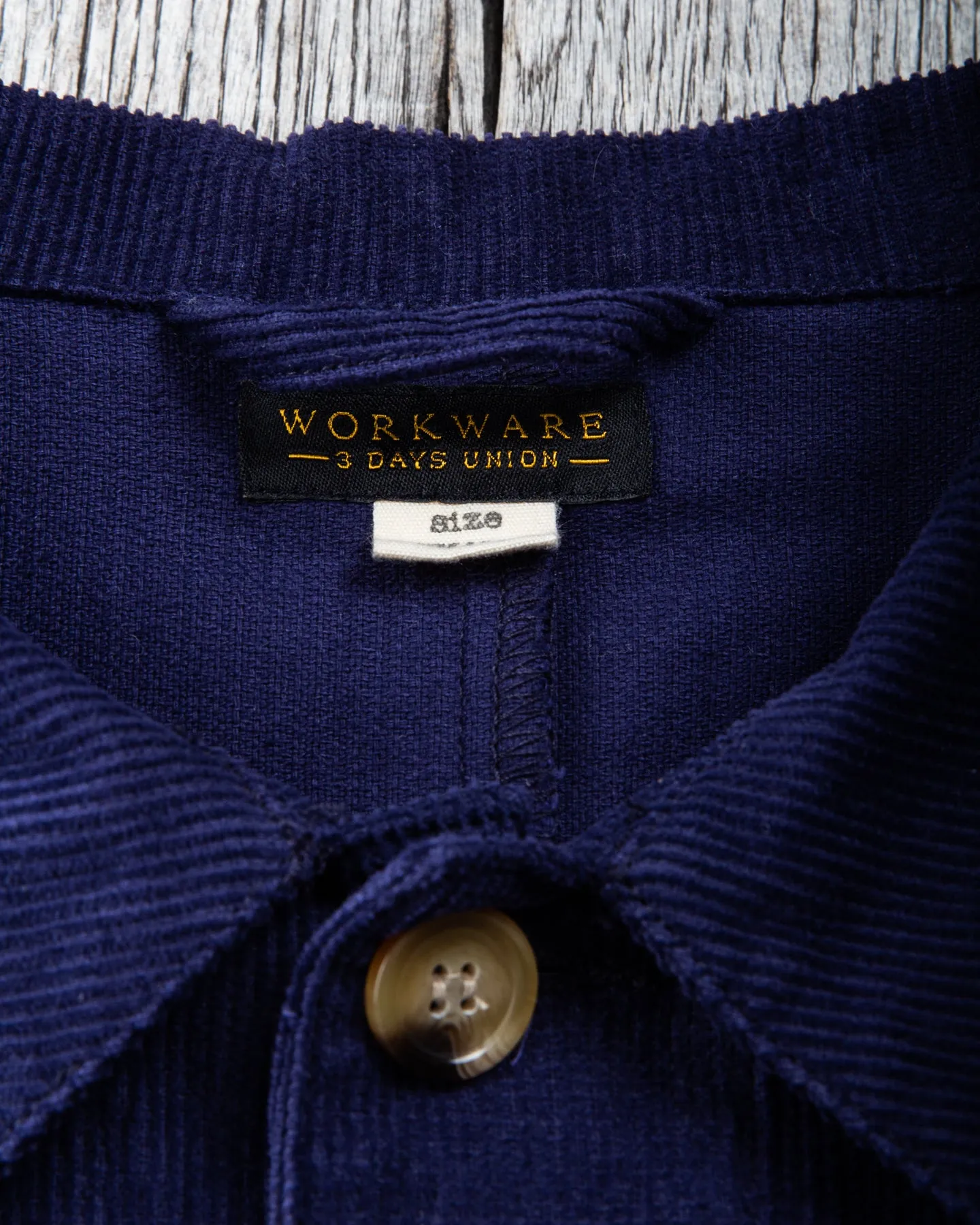 Second hand Workware Hong Kong Corduroy Unisex Jacket Navy Size S