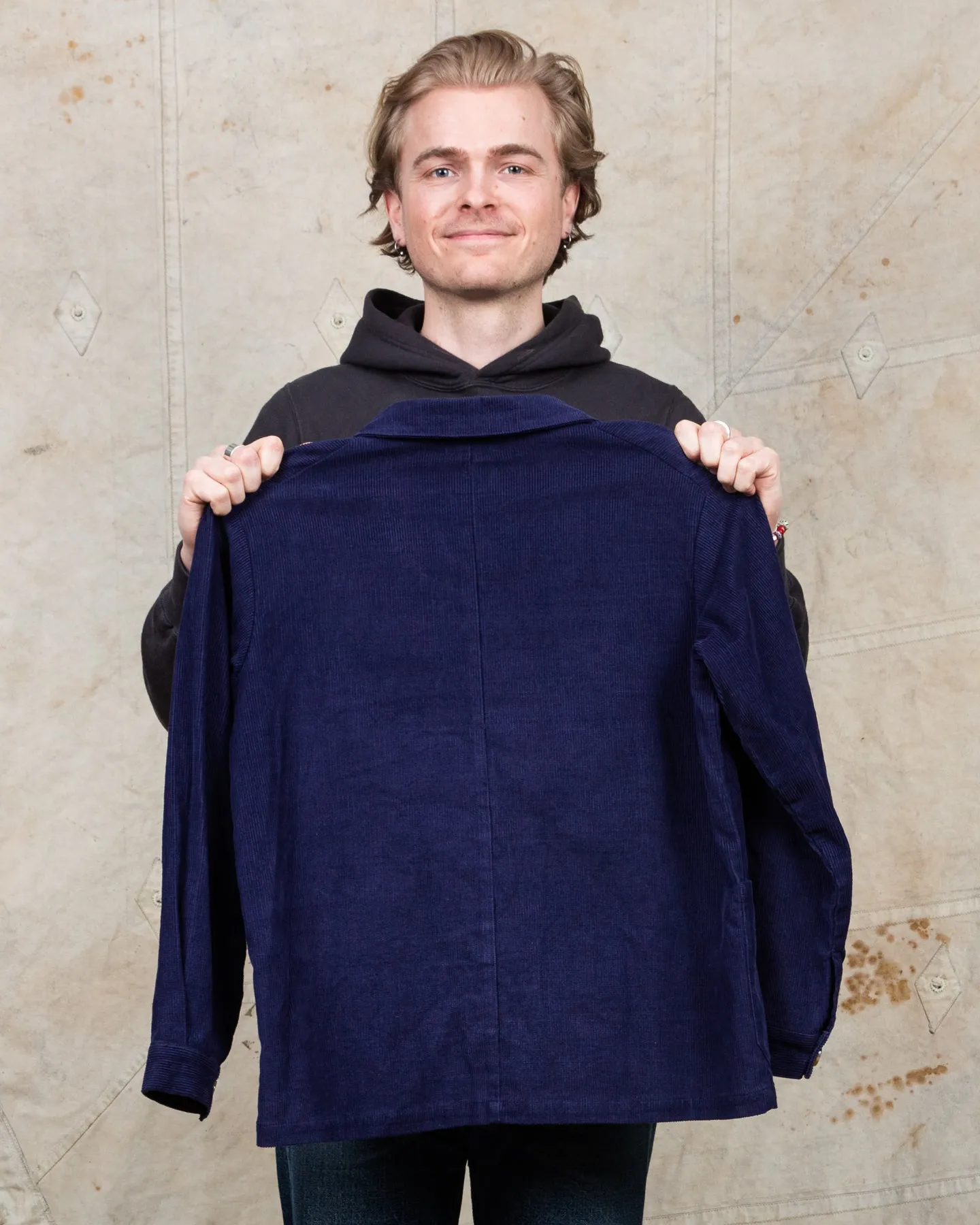Second hand Workware Hong Kong Corduroy Unisex Jacket Navy Size S