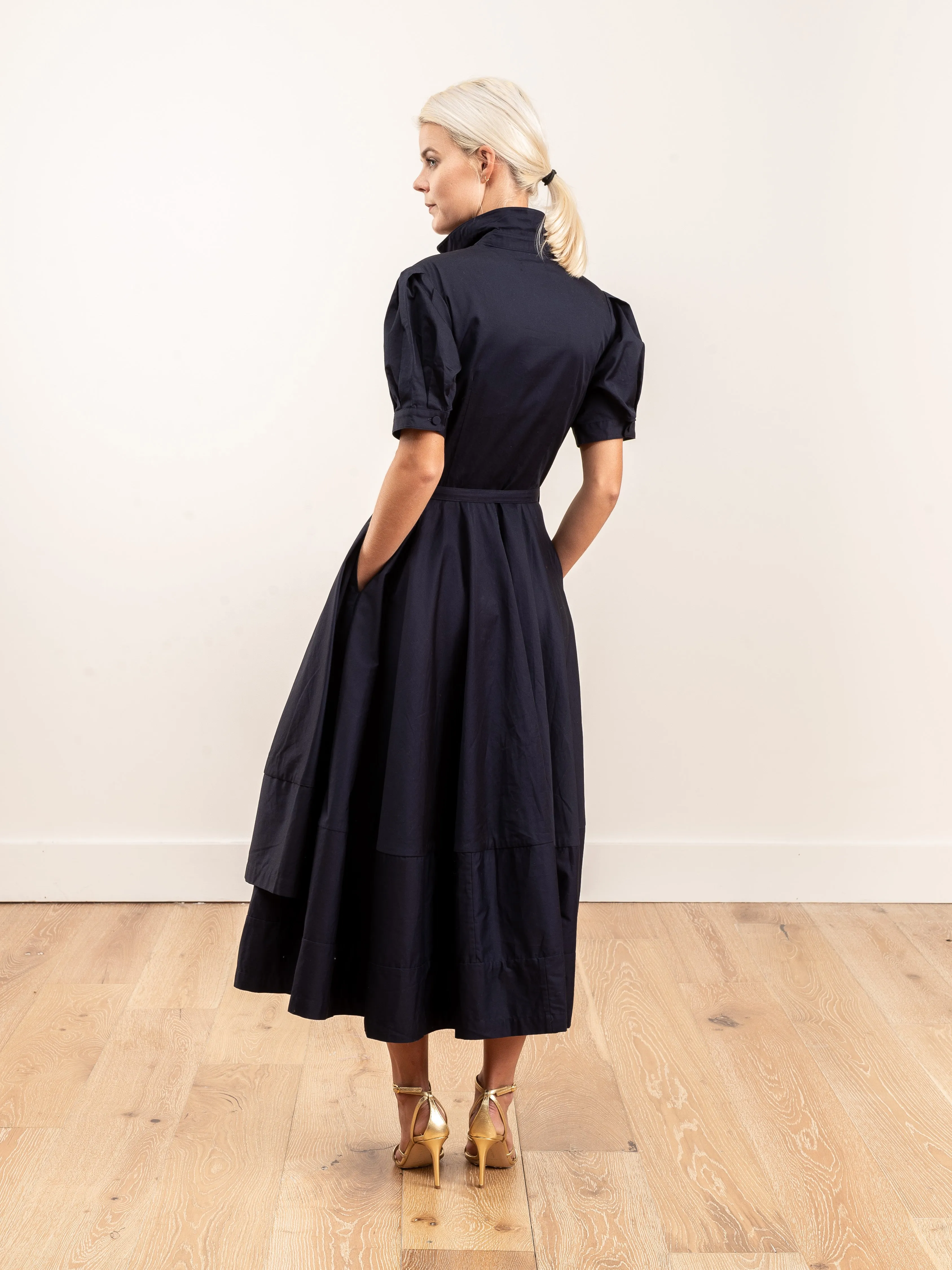 short sleeve dress - navy