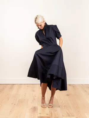 short sleeve dress - navy