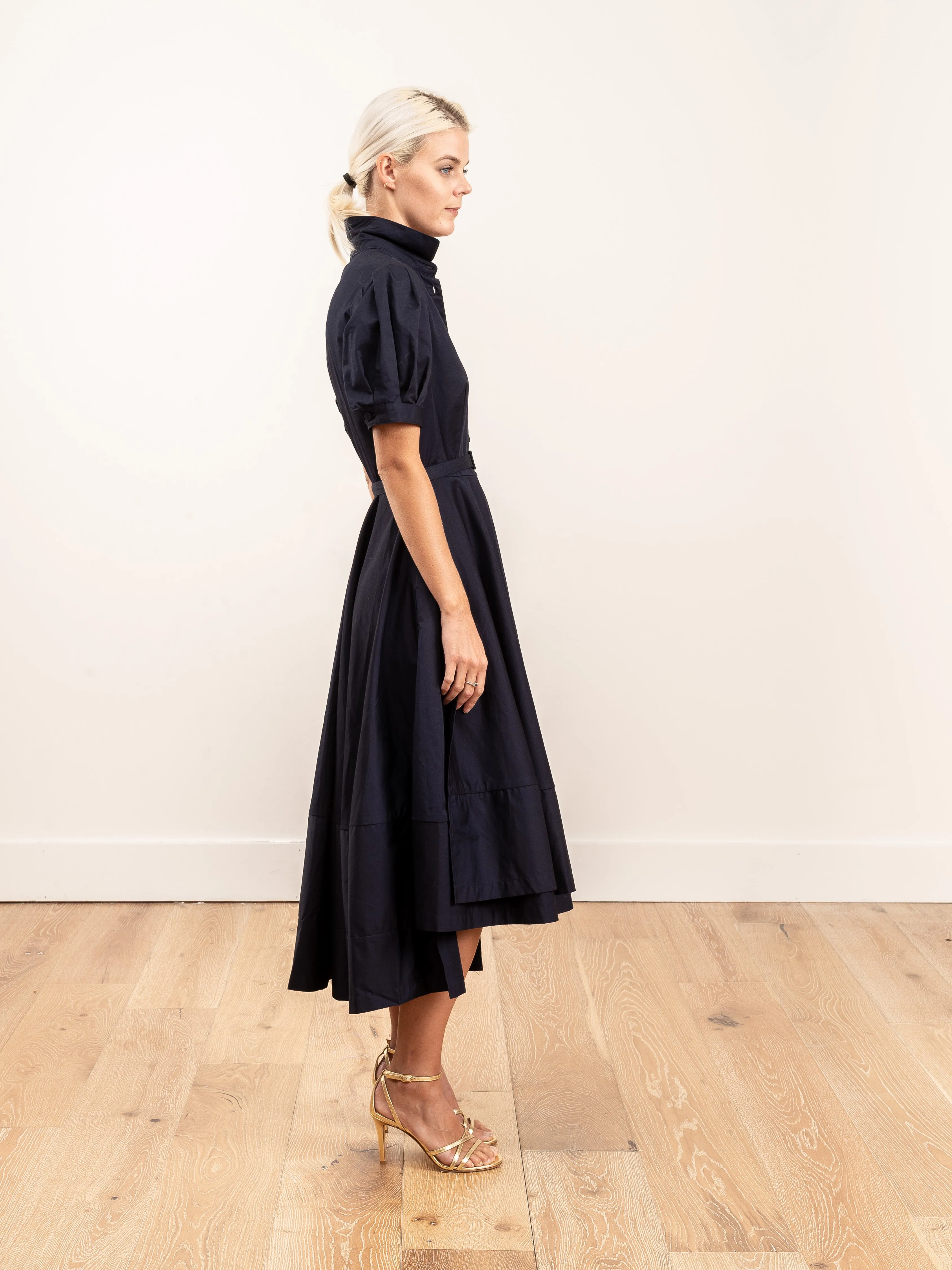 short sleeve dress - navy