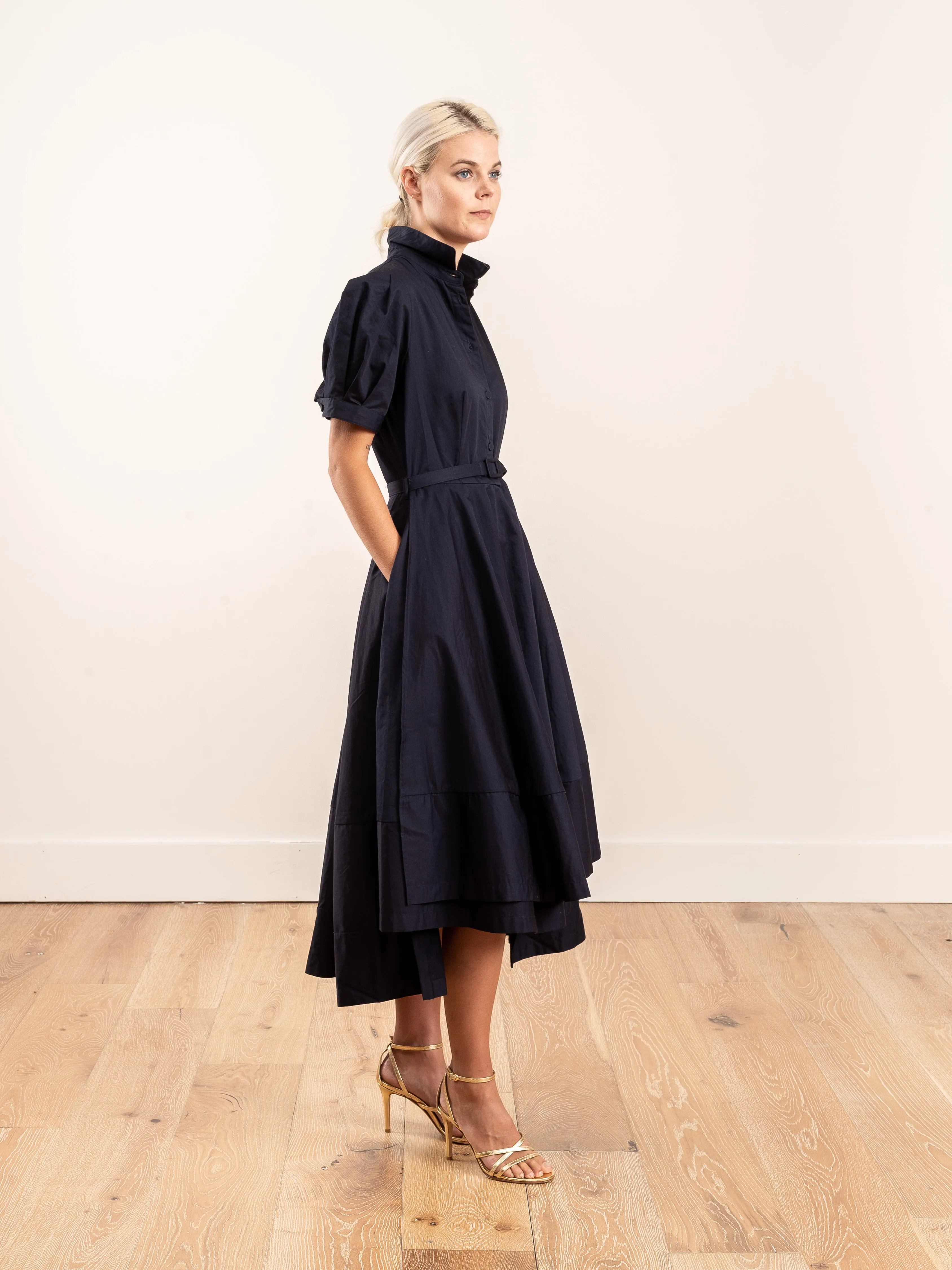 short sleeve dress - navy