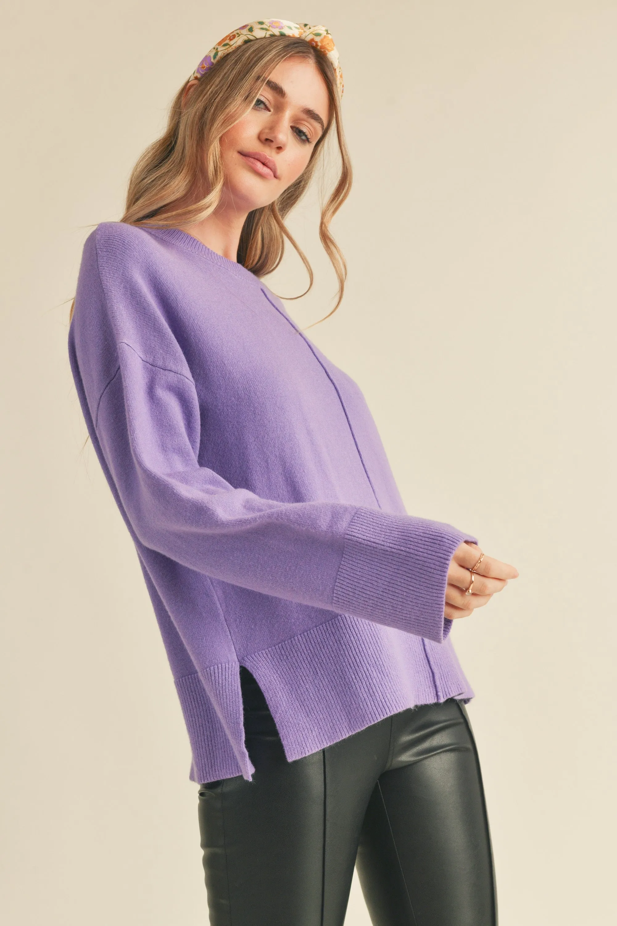 Sloane- Round Neck Basic Sweater