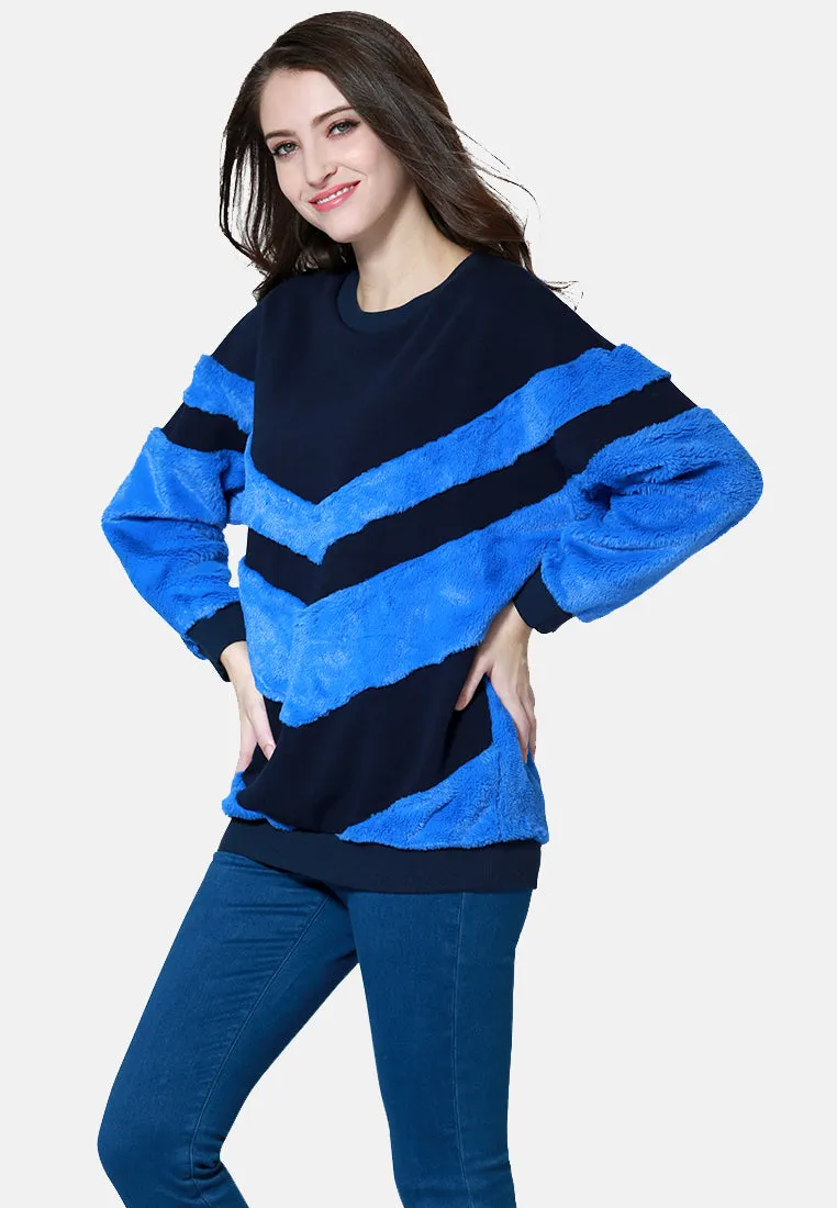 Soft Comfortable Navy & Blue Sweatshirt