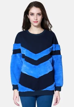 Soft Comfortable Navy & Blue Sweatshirt