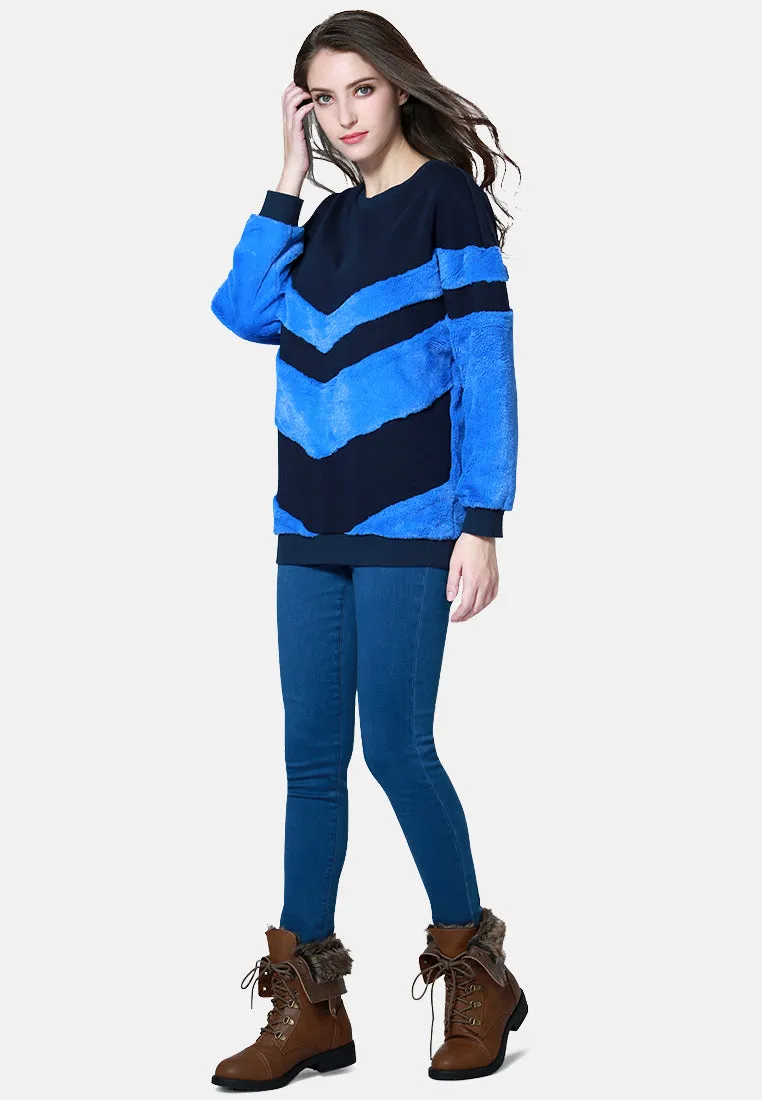 Soft Comfortable Navy & Blue Sweatshirt