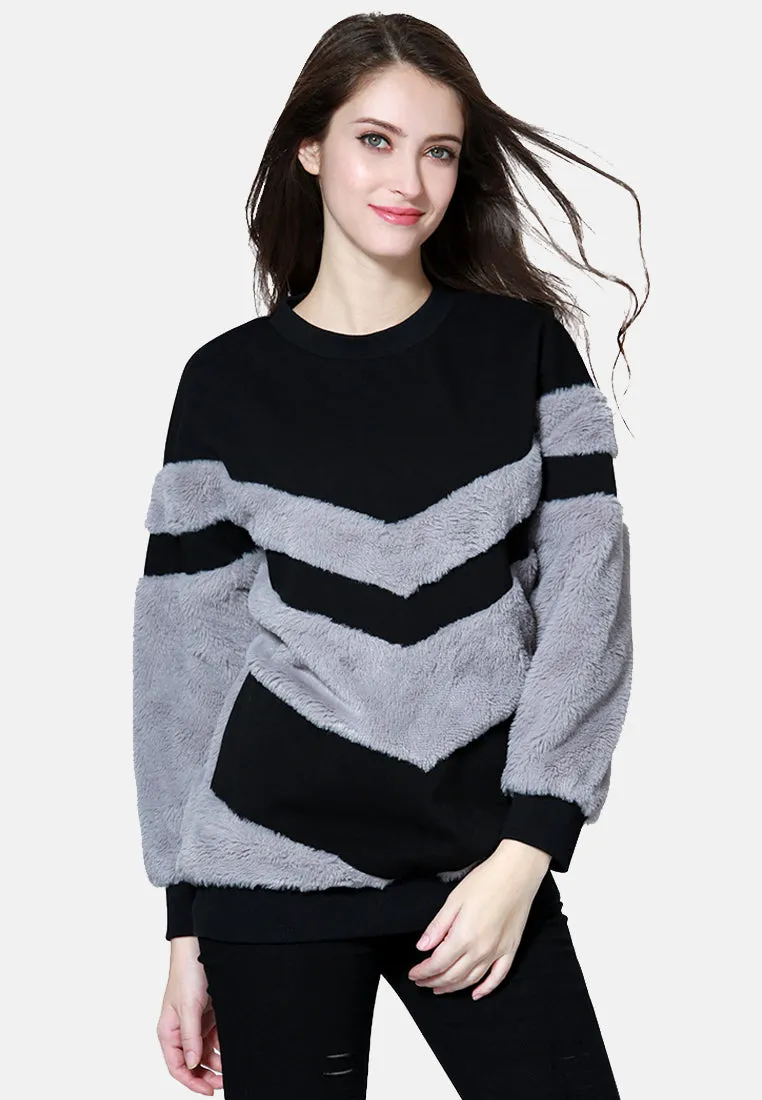 Soft Comfortable Navy & Blue Sweatshirt