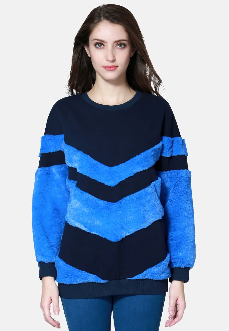 Soft Comfortable Navy & Blue Sweatshirt