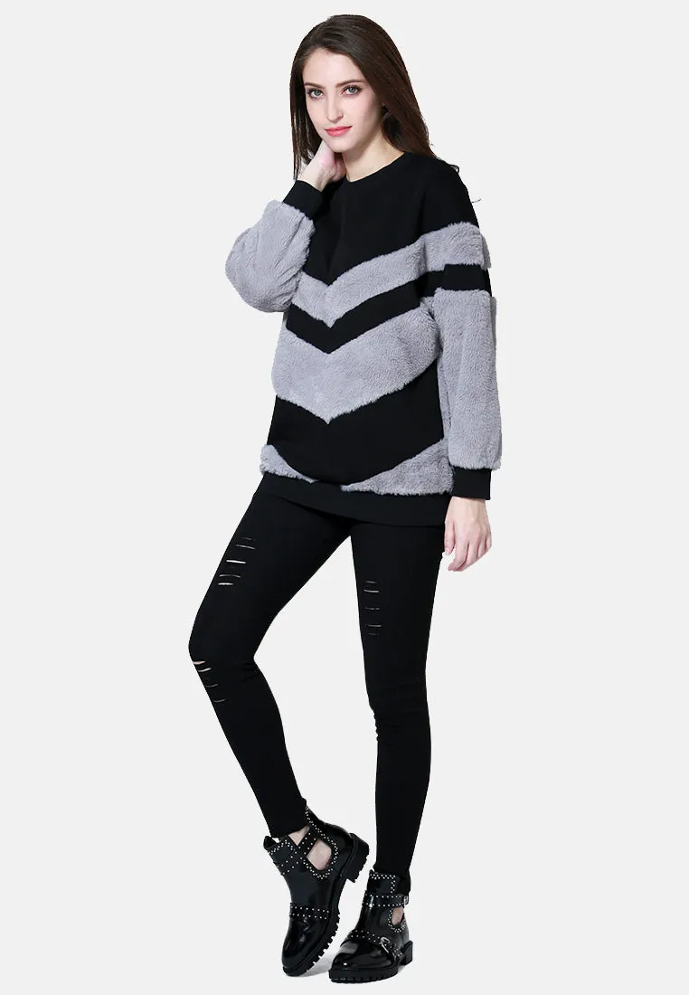 Soft Comfortable Navy & Blue Sweatshirt