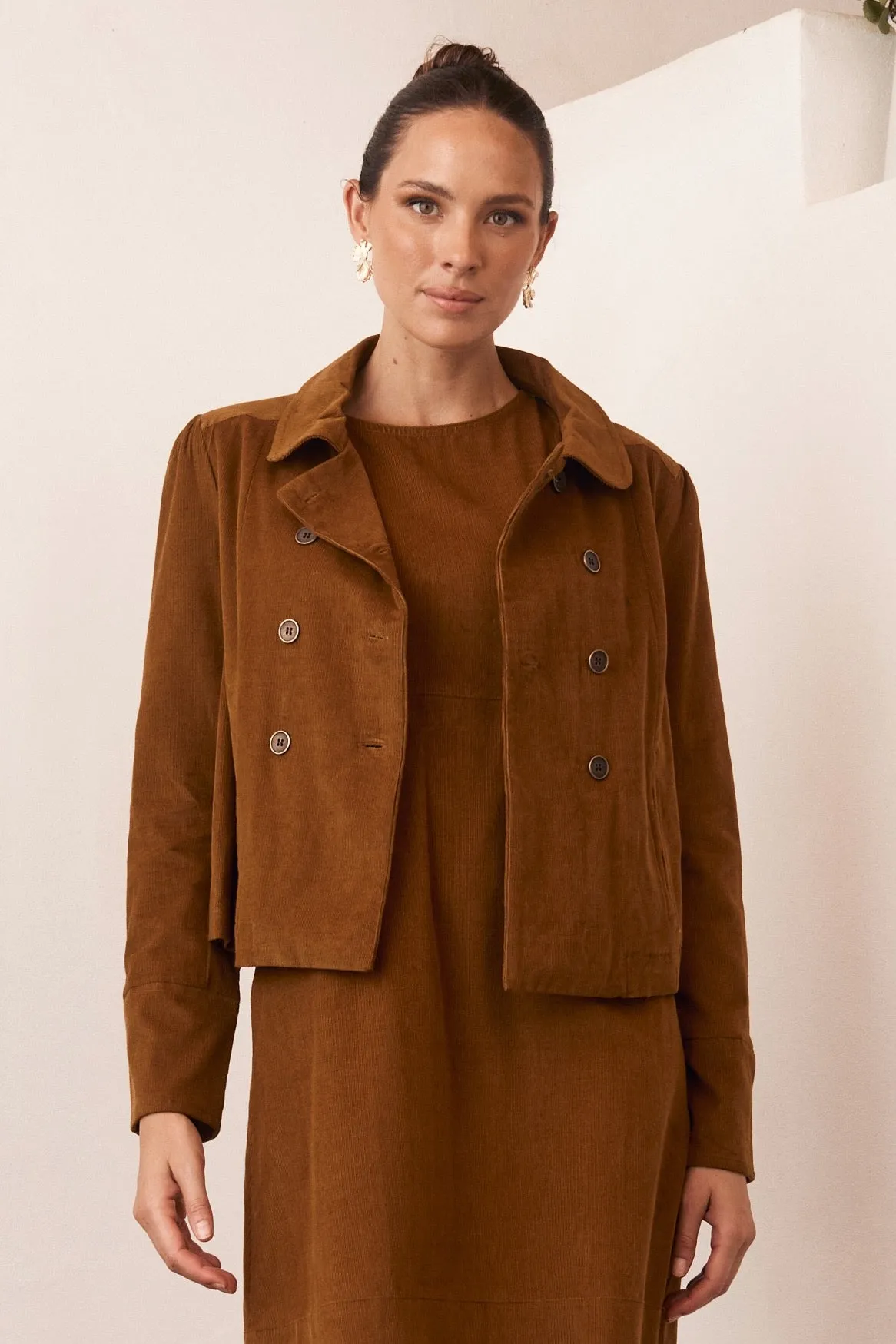 Stevie Jacket Corduroy - Caramel